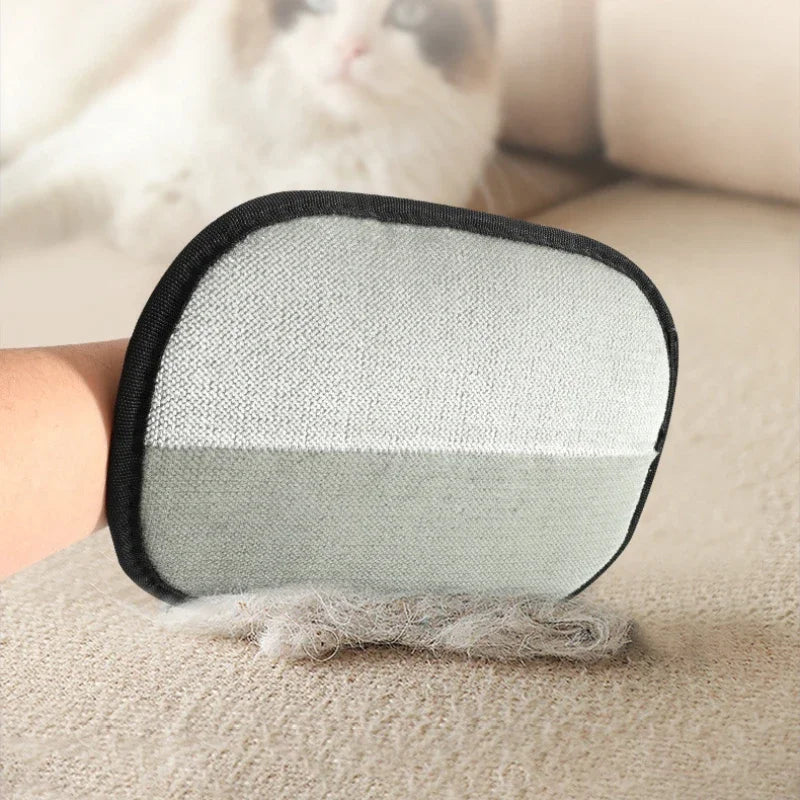 Luva de Escovagem Dupla Face para Cães e Gatos – Removedor de Pelo e Escova de Desbaste