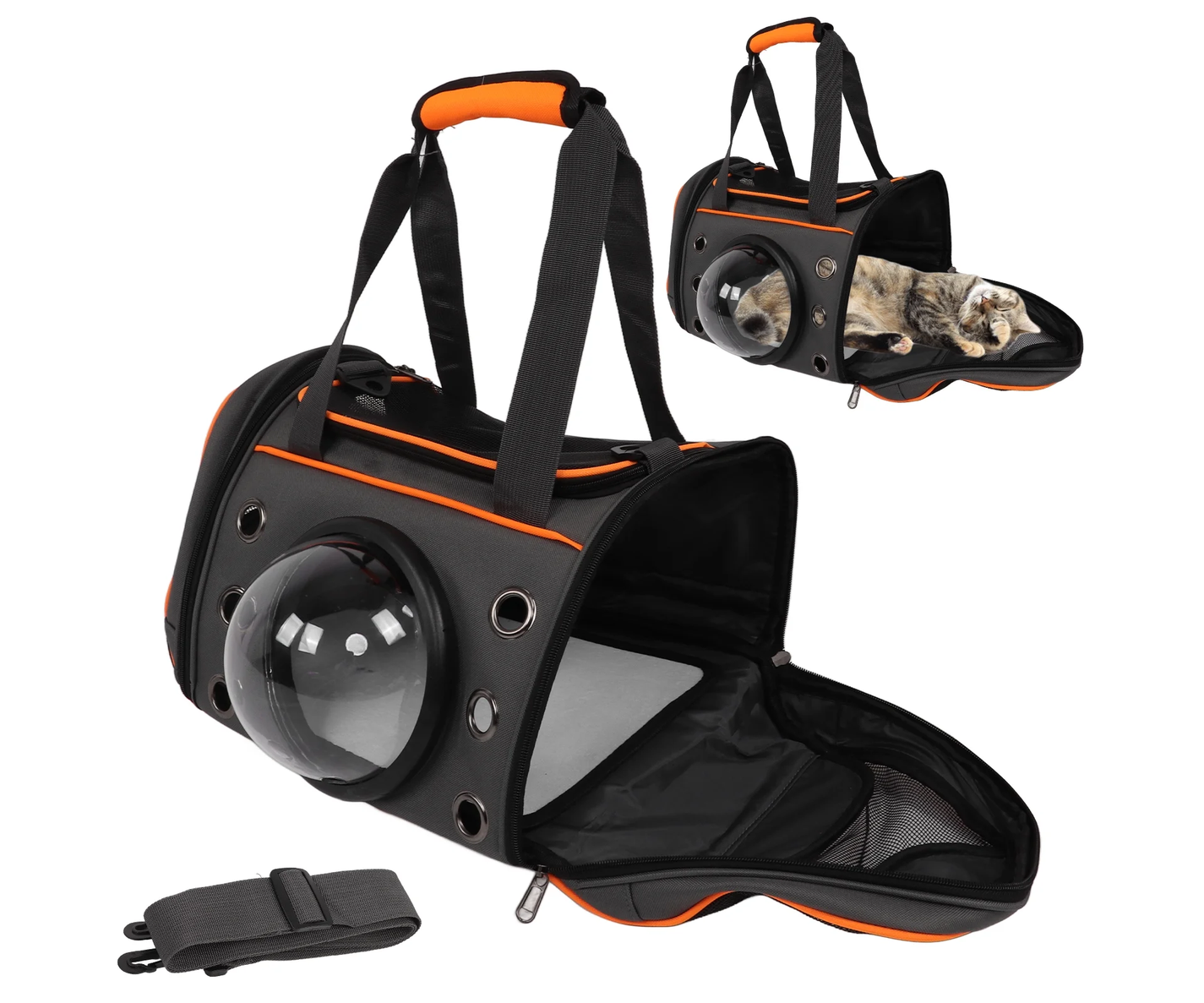 Transporteur pour Animaux, Sac de Transport pour Chien à la Mode Portable avec Fenêtre Transparente